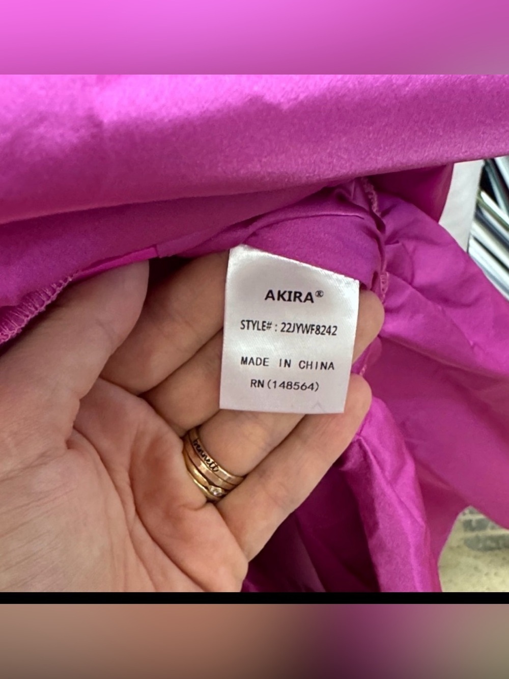Barbiecore AKIRA Satin Peplum Mini Dress Pink Size S - Picture 6 of 7